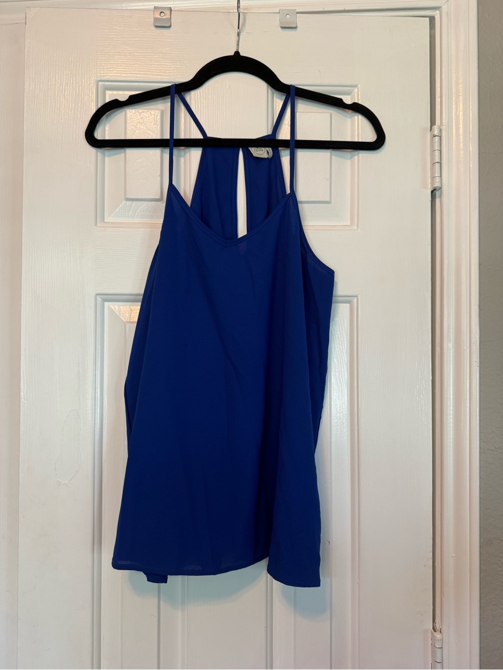 💙 Paper Crane Royal Blue Spaghetti Strap Cami Tank Top Size Medium Summer - Picture 2 of 7